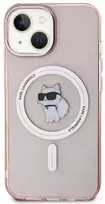 Apple iPhone 12 / 12 Pro Karl Lagerfeld dėklas IML Choupette MagSafe (KLHMP12MHFCCNOP) rožinės spalvos