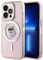 Apple iPhone 14 Pro Max Karl Lagerfeld dėklas IML Choupette MagSafe (KLHMP14XHFCCNOP) rožinės spalvos