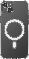 Hurtel Clear Magnetic MagSafe iPhone 14 Plus sidabrinis ring - dėklas telefonui skaidrus