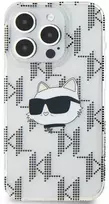 Apple iPhone 15 Pro Karl Lagerfeld dėklas IML Choupette Head & Monogram (KLHCP15LHKLPCHT) skaidrus