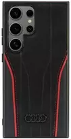 Samsung Galaxy S24 Ultra Audi Genuine odinis MagSafe Dėklas (AU-TPUPCS24U-R8/D3-RD) juodos spalvos ir raudonos spalvos