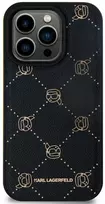 Karl Lagerfeld PU Karl Heads Pattern MagSafe dėklas telefonui Apple iPhone 15 Pro juodos spalvos