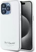 Karl Lagerfeld Grained PU Hotel RSG dėklas telefonui Apple iPhone 15 Pro Max pilkos spalvos