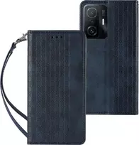 Hurtel Magnet Strap dėklas su dirželiu skirtas Samsung Galaxy A12 5G, mėlynas