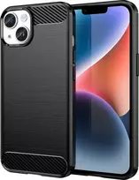 Hurtel Carbon Apple iPhone 14 Plus flexible gel back dėklas telefonui juodos spalvos