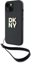 Apple iPhone 15 Plus DKNY Hardcase Wrist Strap Stock Logo (DKHCP15MPBSWSK) dėklas telefonui juodos spalvos