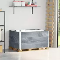 Padėklų apvadai, 3vnt., pilki, 120x80cm, pušies masyvas
