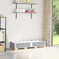 Padėklų apvadas, pilkas, 150x50cm, pušies medienos masyvas