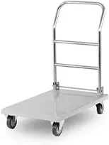 Royal Catering Sulankstomas plieno platforminis vežimėlis HoReCa platforma 70x52cm