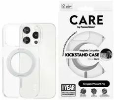 Panzer Glass Care by PanzerGlass Kickstand MagSafe Apple iPhone 15 Pro - dėklas telefonui sidabro spalvos
