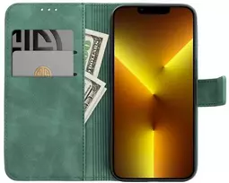 Oem TENDER Book dėklas skirtas Xiaomi Redmi Note 13 Pro 4G / POCO M6 Pro 4G žalios spalvos