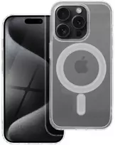 Oem Originalus „iPhone 15 PRO“ dėklas, skaidrus „Mag“ dangtelis (STR), suderinamas su „MagSafe“ permatomu dangteliu.