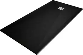 Stačiakampis dušo padėklas Mexen Stone+ su sifonu, Anthracite, 180x100 cm