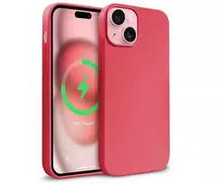 Crong Color Cover Magnetic – dėklas, skirtas iPhone 15 MagSafe (rožinis)