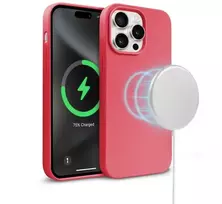 Crong Color Cover Magnetic – dėklas, skirtas iPhone 15 Pro MagSafe (rožinis)