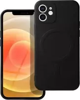 Dėklas Oem Case for iPhone 12 Silicone Mag Cover compatible with MagSafe (camera protection) juodas