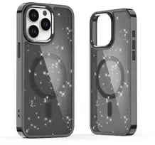 Hurtel Blizgus MagSafe iPhone 16 dėklas telefonui, juodos spalvos