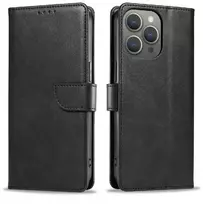 Hurtel Leather Book Apple iPhone 16 Pro – dėklas telefonui juodos spalvos