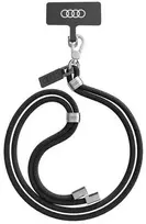Audi universali virvelė telefonui 120cm 6mm crossbody juodos spalvos AU-CBL6-R8/D1-BK