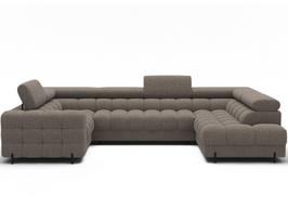 Kampinė sofa Fectory, ruda sp., 205 x 346 cm x 93 cm