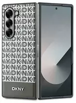 DKNY PU Leather Repeat Pattern Bottom Stripe MagSafe Samsung Galaxy Z Fold6 dėklas telefonui rudos spalvos
