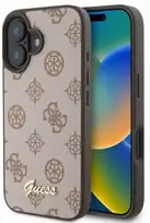 Guess Peony Script MagSafe Apple iPhone 16 - dėklas telefonui rudos spalvos