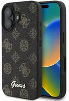 Guess Peony Script MagSafe Apple iPhone 16 Plus - dėklas telefonui juodos spalvos