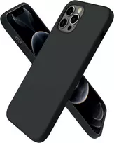 Reach Dėklas Liquid Silicone 1.5mm Apple iPhone 12, juodas