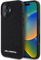 Karl Lagerfeld PU Quilted Pattern Apple iPhone 16 dėklas telefonui juodos spalvos