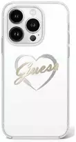 Guess IML Heart Apple iPhone 16 Pro - dėklas telefonui skaidrus
