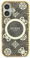 Guess IML Peony On 4G Background MagSafe Case Apple iPhone 16 Pro – dėklas telefonui rudos spalvos