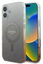 Guess IML Glitter Gradient MagSafe Case Apple iPhone 16 Plus – dėklas telefonui rudos spalvos