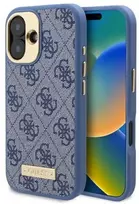 Guess 4G Logo Plate MagSafe Case Apple iPhone 16 Plus - dėklas telefonui mėlynos spalvos
