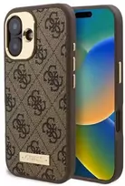 Guess 4G Logo Plate MagSafe Apple iPhone 16 Plus Case – dėklas telefonui rudos spalvos
