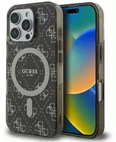 Apple iPhone 16 Pro Guess IML 4G Background MagSafe (GUHMP16LH4DTEW) dėklas telefonui rudos spalvos