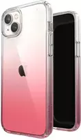 Speck Presidio Perfect-Clear + Ombre – iPhone 15 Plus / 14 Plus dėklas su MICROBAN (Clear / Vintage Rose Fade)