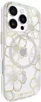 Case-Mate Floral Gems MagSafe – dėklas, skirtas iPhone 16 Pro (auksinis)