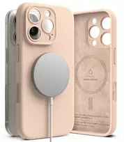 Dėklas Ringke Silicone MagSafe Apple iPhone 16 Pro Max Case - rožinės spalvos