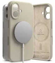 Dėklas Ringke Silicone MagSafe Apple iPhone 16 Case - rusvai gelsvas