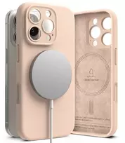Ringke Silicone MagSafe iPhone 16 Pro dėklas - rožinės spalvos