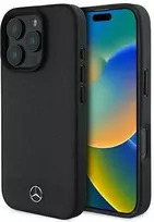 Apple iPhone 16 Pro Max Mercedes Textured And Plain Leather MagSafe (MEHMP16X23RBARK) dėklas telefonui juodos spalvos