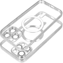 Oem ELECTRO MAG COVER dėklas suderinamas su MagSafe skirtas Samsung Galaxy S24 Ultra sidabro spalvos