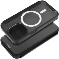 Dėklas Oem Flip case for iPhone 15 PLUS Smart Mag compatible with MagSafe juodas