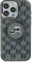 Apple iPhone 15 Plus Karl Lagerfeld IML Monogram Karl&Choupette Head MagSafe (KLHMP15MHMCKMHK) dėklas telefonui juodos spalvos