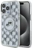 Apple iPhone 15 Pro Karl Lagerfeld IML Monogram Karl&Choupette Head MagSafe (KLHMP15LHMCKMHT) dėklas telefonui skaidrus