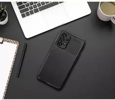Oem Dėklas CARBON PREMIUM skirtas Samsung Galaxy A15 5G / A15 4G juodos spalvos