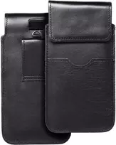 Dėklas OEM odinis universalus slankiklis su atvartu - ROYAL / juoda - Dydis 2XL + platus - SAMSUNG A12 / NOTE 9 / XIAOMI REDMI NOTE 10 PRO
