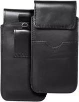 Dėklas OEM odinis universalus slankiklis su atvartu - ROYAL / juodas - 2XL dydis - IPHONE 6 PLUS / SAMSUNG A52 / XIAOMI REDMI NOTE 10