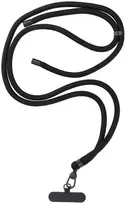 Dėklas OEM SWING (8 mm) telefono virvelė, reguliuojamo ilgio telefono pakabukas / laido ilgis 165 cm (maks. 82,5 cm kilpoje) / ant peties arba kaklo - juodas
