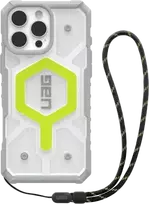 Urban Armor Gear UAG Pathfinder dėklas telefonui skaidrus Magsafe Bundle Lanyard Apple iPhone 16 Pro Max - dėklas telefonui žalios spalvos